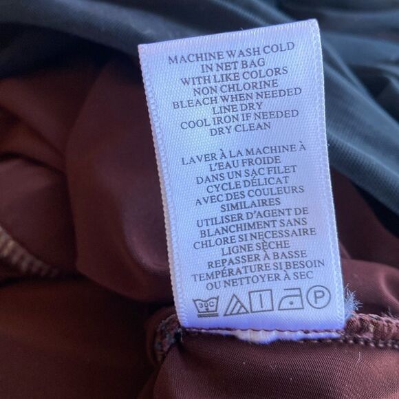 A.L.C. Jackie Ruched Tulle Semi Sheer Long Sleeve Mesh Top Black w Red Underlay - Picture 8 of 8